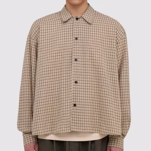 Chemise à carreaux boxy
