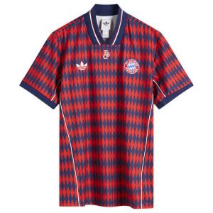 FC Bayern Munich Lifestyler Jersey Top Red & Dark Blue