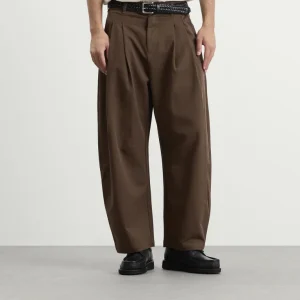 Dart-Knee Pleated Trousers
