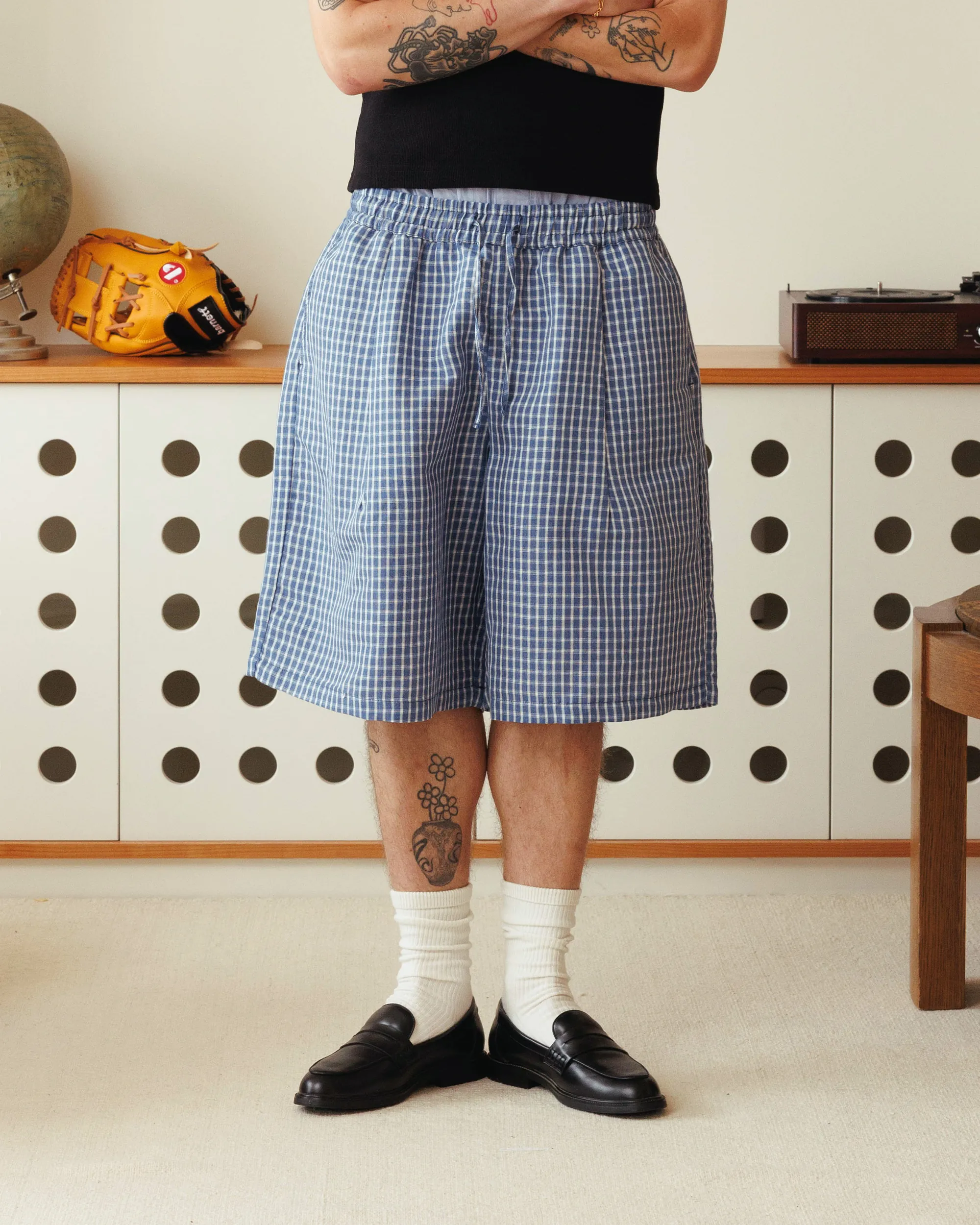 Shorts Drift - Carreaux Bleus